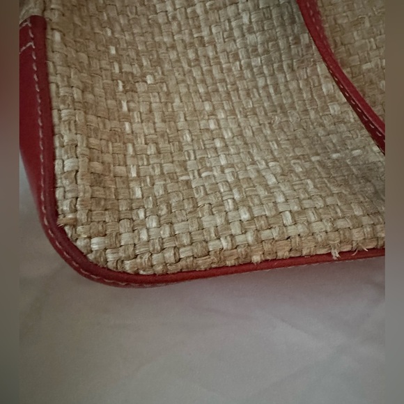 Coach Vintage Cabana Straw and Leather Tote - Picture 16 of 16